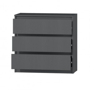 МС "Хилтон" Комод №2 800 (3 ящ.) графит в Кудымкаре - kudymkar.mebel24.online | фото 3