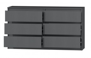 МС "Хилтон" Комод №5 1400 (6 ящ.) графит в Кудымкаре - kudymkar.mebel24.online | фото 3