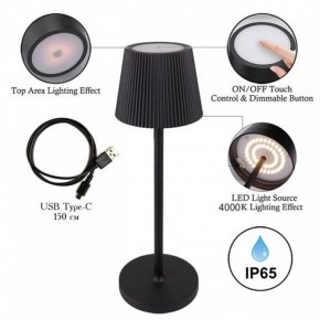 Настольная лампа декоративная Arte Lamp Fuyue A1616LT-1BK в Кудымкаре - kudymkar.mebel24.online | фото 3