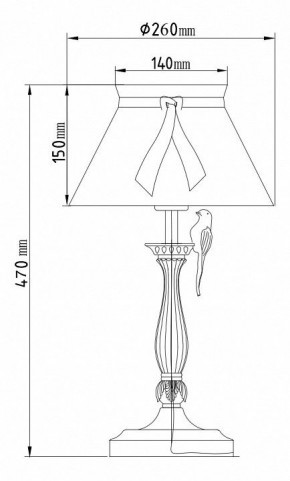 Настольная лампа декоративная Maytoni Bird ARM013-11-W в Кудымкаре - kudymkar.mebel24.online | фото 5