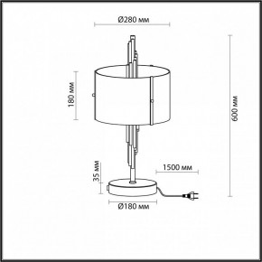 Настольная лампа декоративная Odeon Light Margaret 5415/2T в Кудымкаре - kudymkar.mebel24.online | фото 4