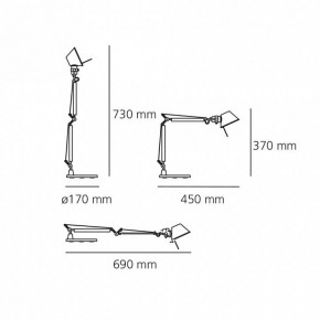 Настольная лампа офисная Artemide  0011860A в Кудымкаре - kudymkar.mebel24.online | фото