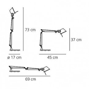 Настольная лампа офисная Artemide  A001300 в Кудымкаре - kudymkar.mebel24.online | фото 4