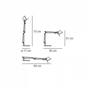 Настольная лампа офисная Artemide  A011830 в Кудымкаре - kudymkar.mebel24.online | фото 6
