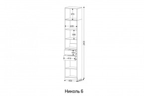 НИКОЛЬ 6 Пенал в Кудымкаре - kudymkar.mebel24.online | фото 2