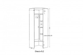 ОЛЬГА 9.2 Шкаф угловой с зеркалом в Кудымкаре - kudymkar.mebel24.online | фото 2