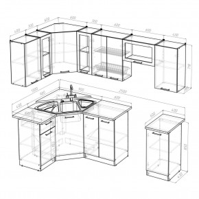 ОЛЬГА Кухонный гарнитур Оптима 1 (1300*2500 мм) в Кудымкаре - kudymkar.mebel24.online | фото 2