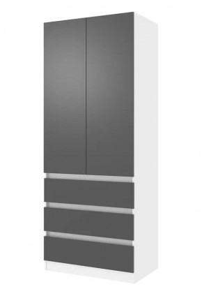 ПАРУС Шкаф 2-х ств. 800 (белый/графит) в Кудымкаре - kudymkar.mebel24.online | фото