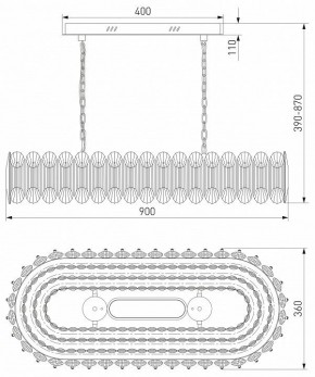 Подвесная люстра Bogate-s Chaleur 423/1 в Кудымкаре - kudymkar.mebel24.online | фото 5