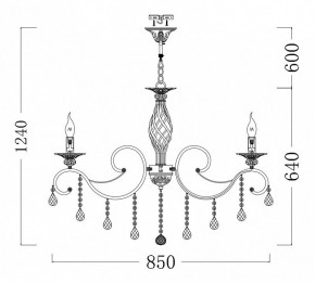 Подвесная люстра Maytoni Grace ARM247-10-G в Кудымкаре - kudymkar.mebel24.online | фото 7