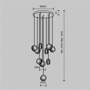 Подвесная люстра Maytoni Pharao MOD361PL-L41BS3K в Кудымкаре - kudymkar.mebel24.online | фото 4