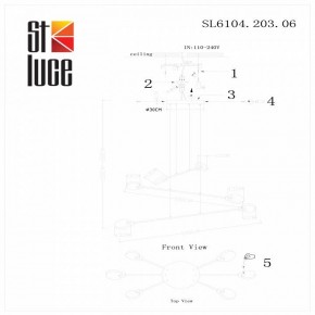 Подвесная люстра ST-Luce Montecelio SL6104.203.06 в Кудымкаре - kudymkar.mebel24.online | фото 4