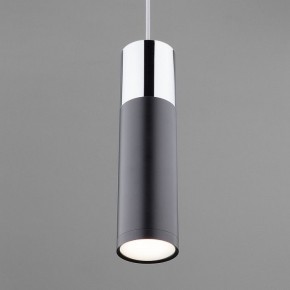 Подвесной светильник Eurosvet Double Topper 50135/1 LED хром/черный в Кудымкаре - kudymkar.mebel24.online | фото 2