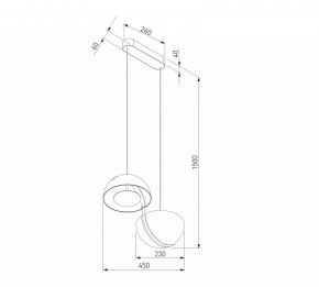 Подвесной светильник Eurosvet Emisfero 50083/2 LED золото в Кудымкаре - kudymkar.mebel24.online | фото 4
