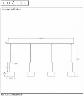 Подвесной светильник Lucide Teun 45471/04/30 в Кудымкаре - kudymkar.mebel24.online | фото 6
