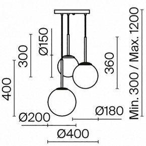 Подвесной светильник Maytoni Basic form MOD321PL-03B в Кудымкаре - kudymkar.mebel24.online | фото 6