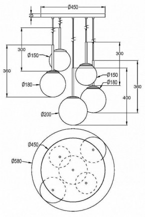 Подвесной светильник Maytoni Basic form MOD321PL-05G1 в Кудымкаре - kudymkar.mebel24.online | фото 4