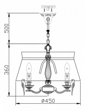 Подвесной светильник Maytoni Bird ARM013-33-W в Кудымкаре - kudymkar.mebel24.online | фото 3