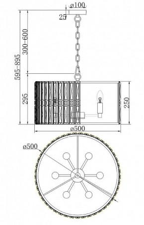 Подвесной светильник Maytoni Facet MOD094PL-06G в Кудымкаре - kudymkar.mebel24.online | фото 4