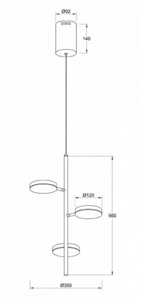 Подвесной светильник Maytoni Fad MOD070PL-L18B3K в Кудымкаре - kudymkar.mebel24.online | фото 4