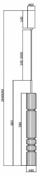 Подвесной светильник Maytoni Ordo MOD272PL-L12BS3K в Кудымкаре - kudymkar.mebel24.online | фото 3