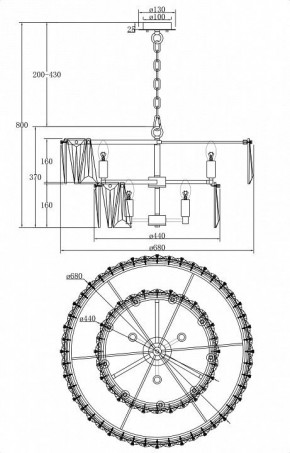 Подвесной светильник Maytoni Puntes MOD043PL-12CH в Кудымкаре - kudymkar.mebel24.online | фото 3