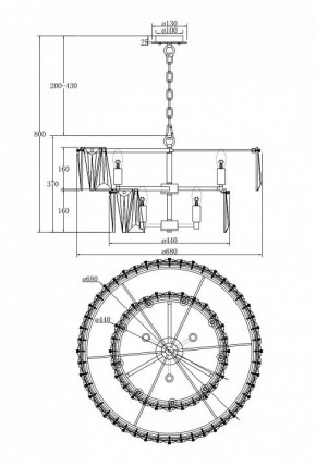 Подвесной светильник Maytoni Puntes MOD043PL-12G в Кудымкаре - kudymkar.mebel24.online | фото 5