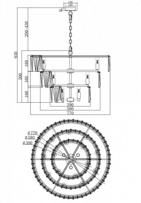Подвесной светильник Maytoni Puntes MOD043PL-18CH в Кудымкаре - kudymkar.mebel24.online | фото 4