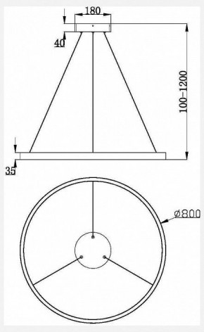 Подвесной светильник Maytoni Rim 1 MOD058PL-L42W3K в Кудымкаре - kudymkar.mebel24.online | фото 3