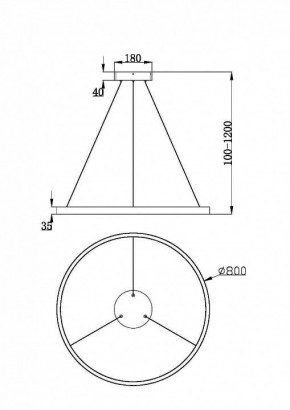 Подвесной светильник Maytoni Rim MOD058PL-L42BSK в Кудымкаре - kudymkar.mebel24.online | фото 2