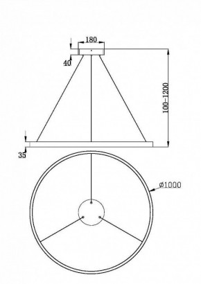 Подвесной светильник Maytoni Rim MOD058PL-L54BK в Кудымкаре - kudymkar.mebel24.online | фото 4