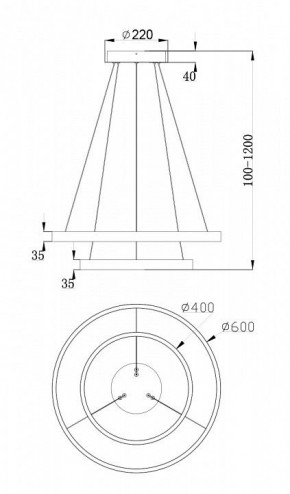 Подвесной светильник Maytoni Rim MOD058PL-L55BS4K в Кудымкаре - kudymkar.mebel24.online | фото 7