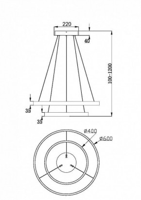 Подвесной светильник Maytoni Rim MOD058PL-L55BSK в Кудымкаре - kudymkar.mebel24.online | фото 4