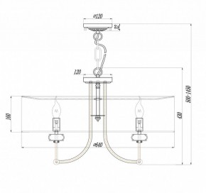 Подвесной светильник Maytoni Roma ARM006PL-08G в Кудымкаре - kudymkar.mebel24.online | фото 4