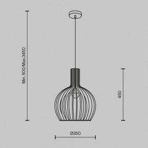 Подвесной светильник Maytoni Roots MOD194PL-01W в Кудымкаре - kudymkar.mebel24.online | фото 3