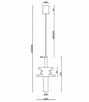 Подвесной светильник Maytoni Sound Wave MOD255PL-01B3 в Кудымкаре - kudymkar.mebel24.online | фото 4