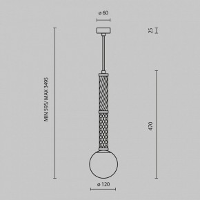 Подвесной светильник Maytoni Teatro MOD287PL-01BS1 в Кудымкаре - kudymkar.mebel24.online | фото 5