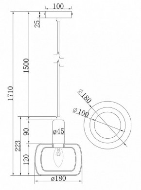 Подвесной светильник Maytoni Vision MOD411PL-01G в Кудымкаре - kudymkar.mebel24.online | фото 7