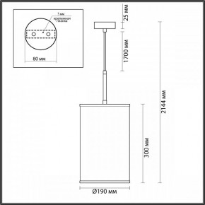 Подвесной светильник Odeon Light Bergi 5064/1A в Кудымкаре - kudymkar.mebel24.online | фото 9