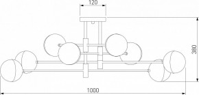 Потолочная люстра Eurosvet Nuvola 70129/8 латунь в Кудымкаре - kudymkar.mebel24.online | фото 3