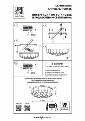 Потолочная люстра Lightstar Siena 720402 в Кудымкаре - kudymkar.mebel24.online | фото 2