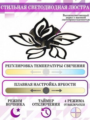 Потолочная люстра Natali Kovaltseva High-Tech Led Lamps HIGH-TECH LED LAMPS 82006 BLACK в Кудымкаре - kudymkar.mebel24.online | фото 5