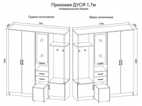 Прихожая Дуся 1.7 УНИ (Дуб Бунратти/Цемент) в Кудымкаре - kudymkar.mebel24.online | фото 2