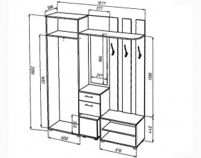 КРИСТИНА Прихожая (Венге/Анкор светлый) УНИ в Кудымкаре - kudymkar.mebel24.online | фото 2