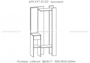 КРИТ-1 Прихожая (Делано светлый) в Кудымкаре - kudymkar.mebel24.online | фото 2