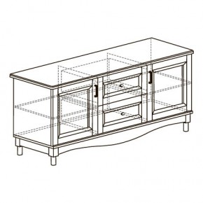 ПРОВАНС 423 Тумба под ТВ  (сосна белая) в Кудымкаре - kudymkar.mebel24.online | фото 2
