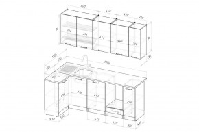 ШЕЛЛИ Кухонный гарнитур Прайм 400 (1100*2000 мм) в Кудымкаре - kudymkar.mebel24.online | фото 2