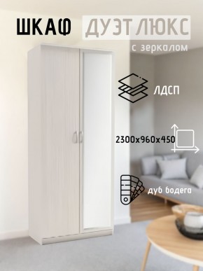 Шкаф 2-х створчатый Дуэт Люкс с зеркалом в Кудымкаре - kudymkar.mebel24.online | фото 5