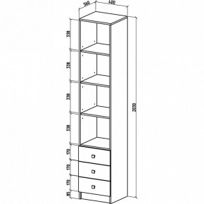 Шкаф для белья Бостон-3 в Кудымкаре - kudymkar.mebel24.online | фото 3