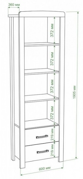 Шкаф книжный Бартоло ВТД-СФ в Кудымкаре - kudymkar.mebel24.online | фото 2